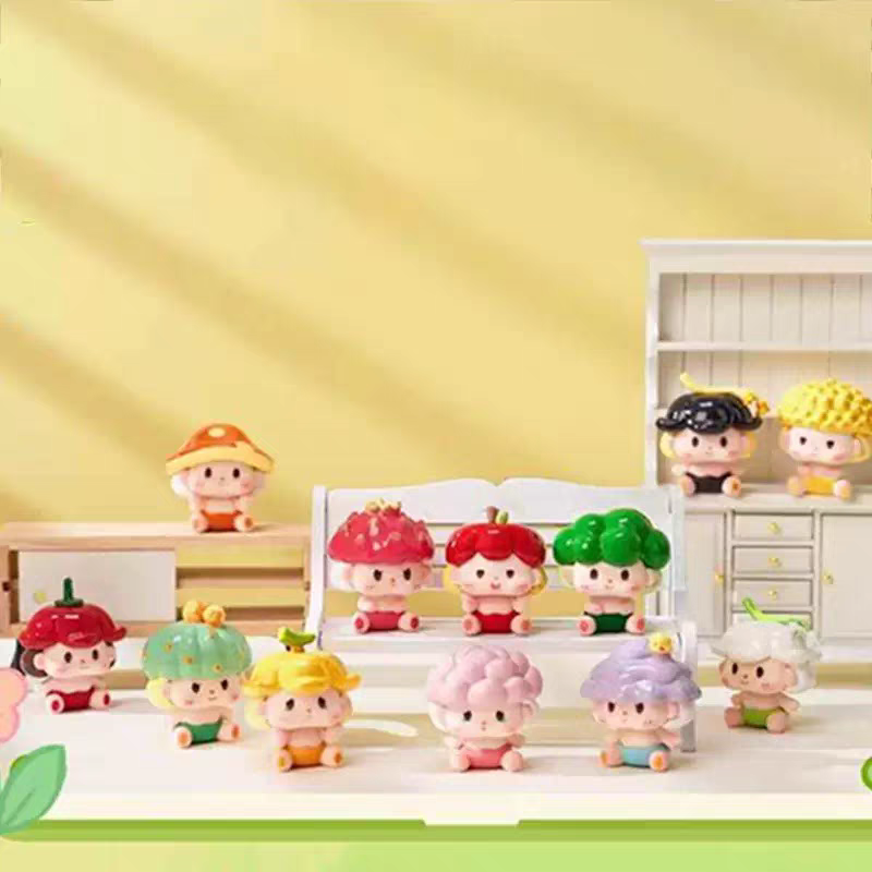 Baby Bean Eating Fruits Series Blind Box Figures