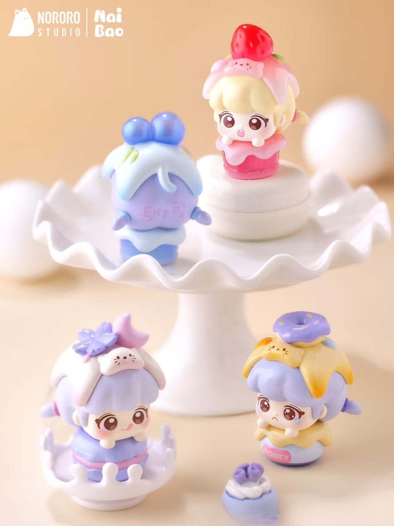 Naibao Meow Tea Party Series Mini Bean Figures